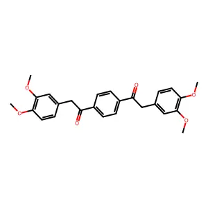 Ethanone, 1,1'-(1,4-phenylene)bis[2-(3,4-dimethoxyphenyl)- structure
