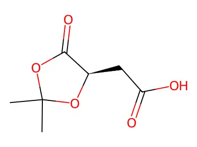 2-(2,2-Dimethyl-5-oxo-1,3-dioxolan-4-yl)acetic acid structure