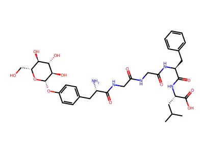 1-5-b-Neoendorphin (human), 1-(O-b-D-glucopyranosyl-L-tyrosine)- structure