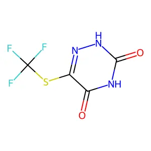 1,2,4-Triazine-3,5(2H,4H)-dione, 6-[(trifluoromethyl)thio]- structure
