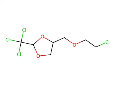 1,3-Dioxolane, 4-[(2-chloroethoxy)methyl]-2-(trichloromethyl)- structure