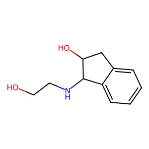 1-[(2-Hydroxyethyl)amino]-2,3-dihydro-1H-inden-2-ol structure