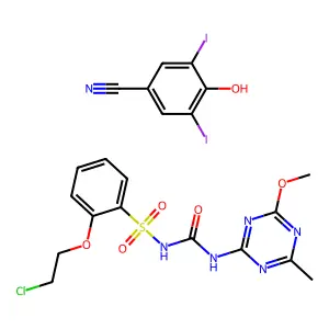Ioxynil and triasulfuron structure