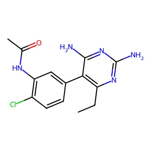 Acetamide, N-[2-chloro-5-(2,4-diamino-6-ethyl-5-pyrimidinyl)phenyl]- structure