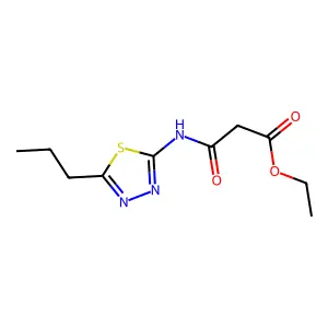 Ethyl 3-oxo-3-[(5-propyl-1,3,4-thiadiazol-2-yl)amino]propanoate structure