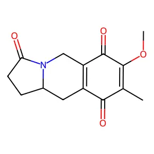 Pyrrolo(1,2-b)isoquinoline-3,6,9(5H)-trione, 1,2,10,10a-tetrahydro-7-methoxy-8-methyl- structure