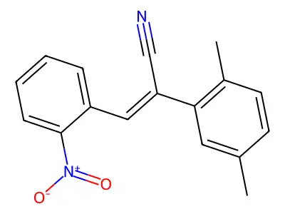 2-(2,5-Dimethylphenyl)-3-(2-nitrophenyl)prop-2-enenitrile structure