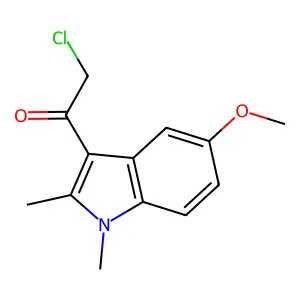 2-chloro-1-(5-methoxy-1,2-dimethyl-1H-indol-3-yl)ethanone structure