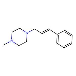 1-methyl-4-[(2E)-3-phenylprop-2-en-1-yl]piperazine structure