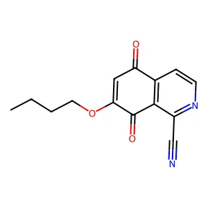 7-Butyloxy-1-cyano-5,8-dihydroisoquinoline-5,8-dione structure