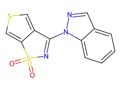 IH-Indazole, 1-thieno(3,4-d)isothiazol-3-yl-, S,S-dioxide structure