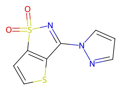 Thieno(2,3-d)isothiazole, 3-(1H-pyrazol-1-yl)-, 1,1-dioxide structure