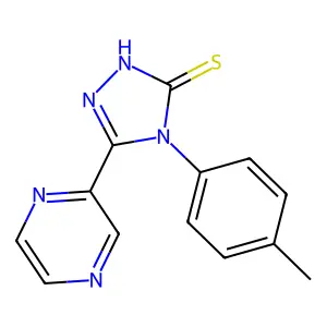 4-(4-methylphenyl)-5-(pyrazin-2-yl)-4H-1,2,4-triazole-3-thiol structure