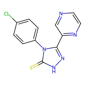 4-(4-chlorophenyl)-5-(pyrazin-2-yl)-4H-1,2,4-triazole-3-thiol structure