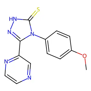 4-(4-methoxyphenyl)-5-(pyrazin-2-yl)-4H-1,2,4-triazole-3-thiol structure