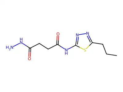 Butanoic acid, 4-oxo-4-((5-propyl-1,3,4-thiadiazol-2-yl)amino)-, hydrazide structure