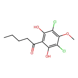 1-(3,5-Dichloro-2,6-dihydroxy-4-methoxyphenyl)-1-pentanone structure