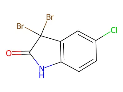 3,3-dibromo-5-chloro-1H-indol-2-one structure