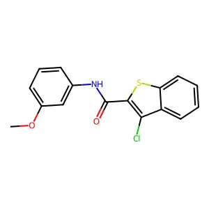 3-chloro-N-(3-methoxyphenyl)-1-benzothiophene-2-carboxamide structure