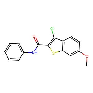 3-Chloro-6-methoxy-N-phenylbenzo[b]thiophene-2-carboxamide structure