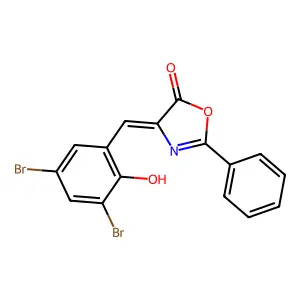 4-[(3,5-Dibromo-2-hydroxyphenyl)methylidene]-2-phenyl-1,3-oxazol-5-one structure