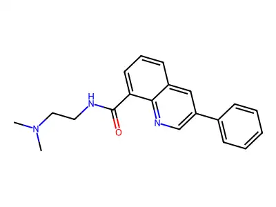 8-Quinolinecarboxamide, N-[2-(dimethylamino)ethyl]-3-phenyl- structure