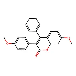 7-Methoxy-3-(4-methoxyphenyl)-4-phenylchromen-2-one structure
