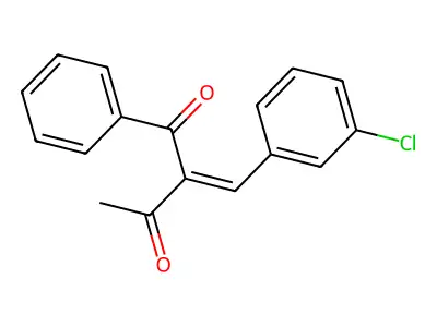 1,3-Butanedione, 2-[(3-chlorophenyl)methylene]-1-phenyl- structure