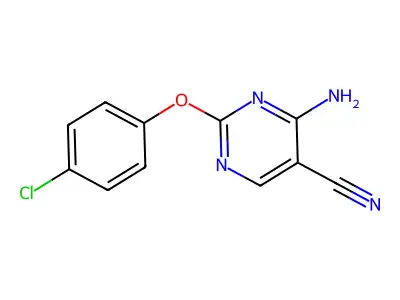 4-Amino-2-(4-chlorophenoxy)pyrimidine-5-carbonitrile structure