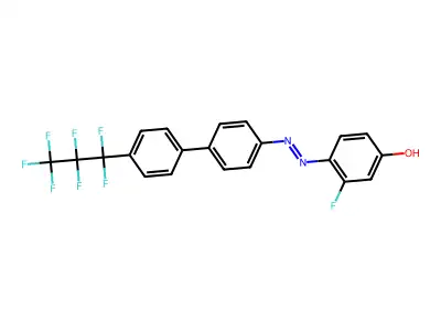 3-Fluoro-4-{(E)-[4'-(heptafluoropropyl)[1,1'-biphenyl]-4-yl]diazenyl}phenol structure