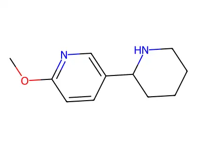 2-Methoxy-5-(piperidin-2-yl)pyridine structure