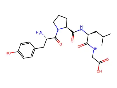 Tyrosyl-prolyl-leucyl-glycine structure