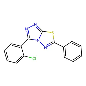 3-(2-Chlorophenyl)-6-phenyl-[1,2,4]triazolo[3,4-b][1,3,4]thiadiazole structure
