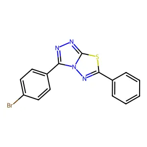 3-(4-Bromophenyl)-6-phenyl[1,2,4]triazolo[3,4-b][1,3,4]thiadiazole structure