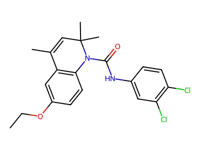 N-(3,4-dichlorophenyl)-6-ethoxy-2,2,4-trimethylquinoline-1(2H)-carboxamide structure
