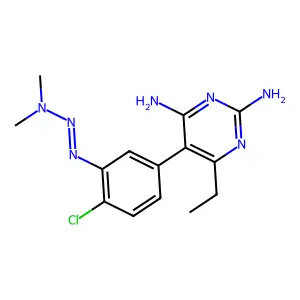 2,4-Diamino-6-ethyl-5-(4-chloro-3-dimethylaminoazophenyl)pyrimidine structure