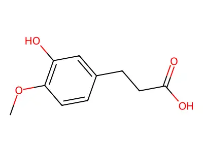 3-Hydroxy-4-methoxybenzenepropanoic acid structure