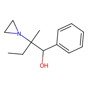 2-(Aziridin-1-yl)-2-methyl-1-phenylbutan-1-ol structure
