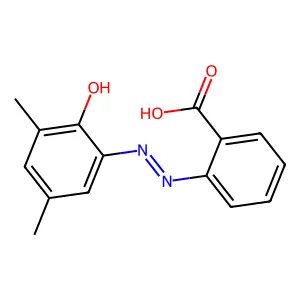 2-[2-(3,5-Dimethyl-6-oxocyclohexa-2,4-dien-1-ylidene)hydrazinyl]benzoic acid structure