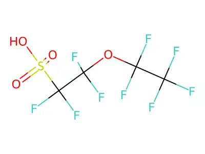 Perfluoro(2-ethoxyethane)sulfonic acid structure