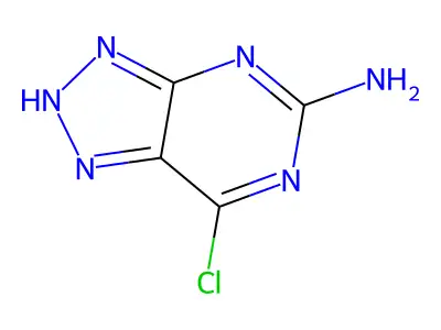 1H-1,2,3-Triazolo[4,5-d]pyrimidin-5-amine, 7-chloro- structure