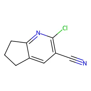 2-chloro-5H,6H,7H-cyclopenta[b]pyridine-3-carbonitrile structure