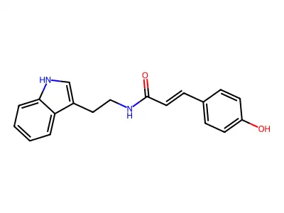 Nb-p-Coumaroyltryptamine structure