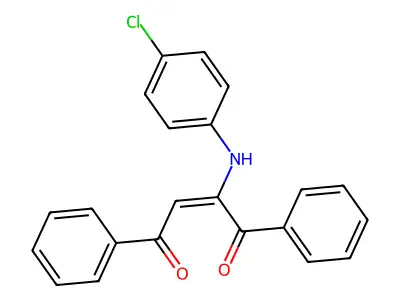 (Z)-2-(4-chloroanilino)-1,4-diphenylbut-2-ene-1,4-dione structure