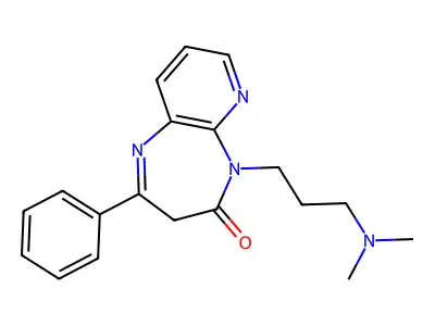 4H-Pyrido(2,3-b)(1,4)diazepin-4-one, 3,5-dihydro-5-(3-(dimethylamino)propyl)-2-phenyl- structure