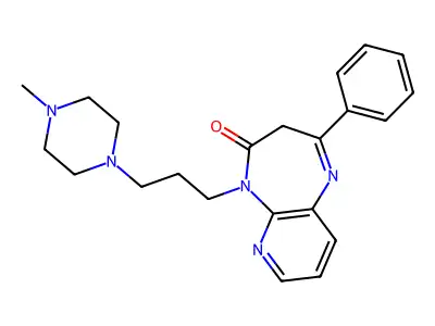 4H-Pyrido(2,3-b)(1,4)diazepin-4-one, 3,5-dihydro-5-(3-(4-methyl-1-piperazinyl)propyl)-2-phenyl- structure