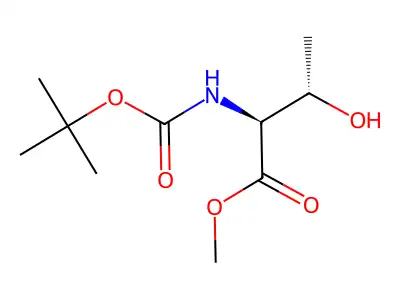 Methyl 2-{[(tert-butoxy)carbonyl]amino}-3-hydroxybutanoate structure