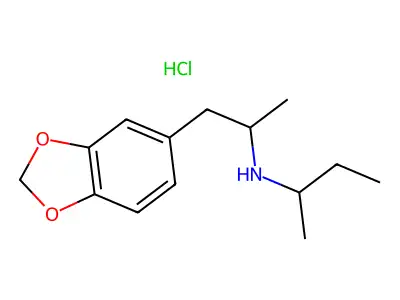 1,3-Benzodioxole-5-ethanamine, alpha-methyl-N-(1-methylpropyl)-, hydrochloride structure