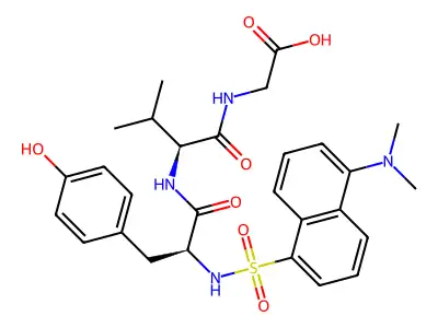 Dan-DL-Tyr-DL-Val-Gly-OH structure