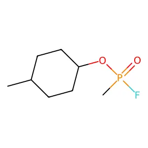Phosphonofluoridic acid, methyl-, 4-methylcyclohexyl ester structure